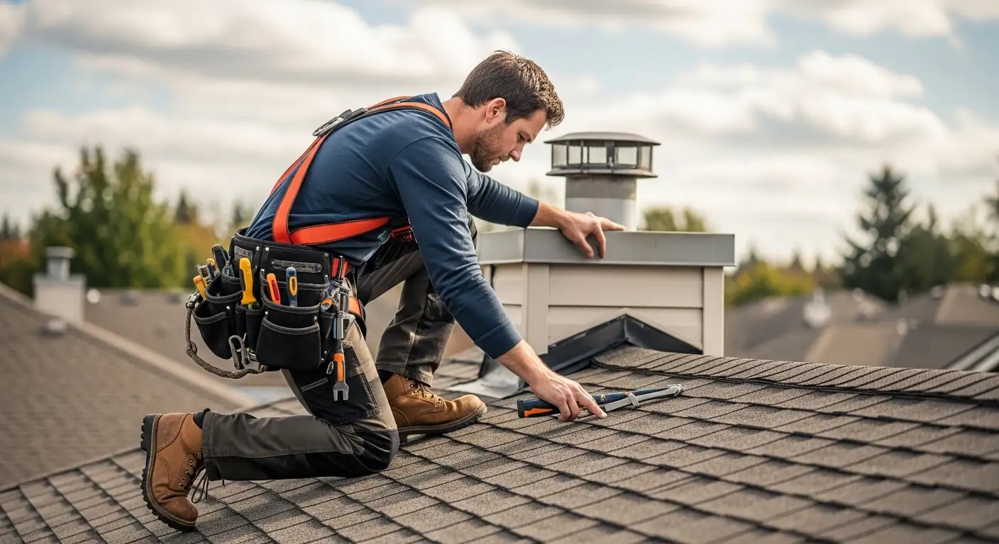 Roof chimney flashing — USA Roofing and Construction, South Florida